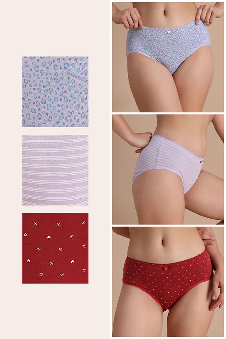 Zivame Regular Rise Full Coverage Hipster Panty (Pack of 3) - Multicolor — image 2